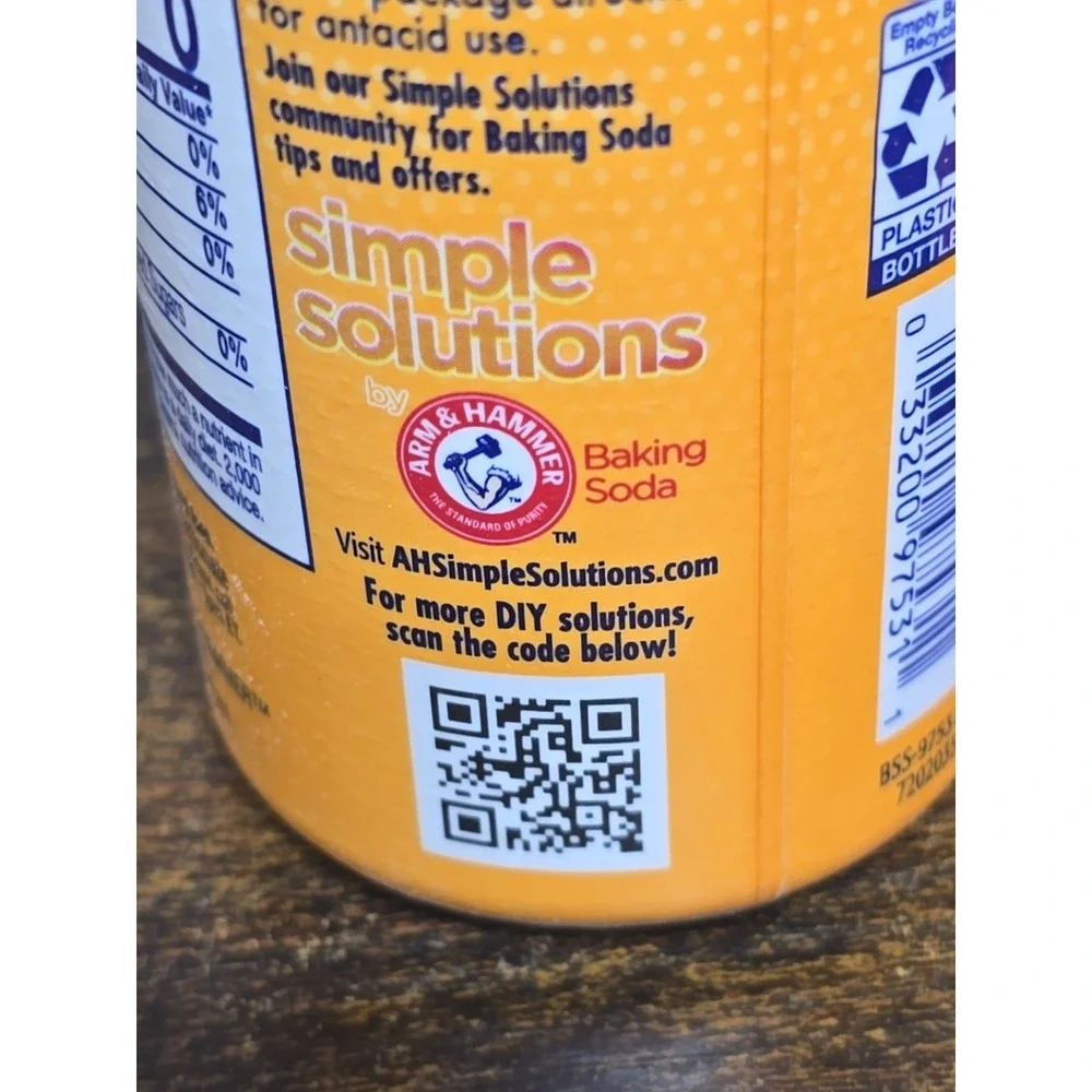 Arm & Hammer Pure Baking Soda, 12 Oz Shake/Spoon Option Pack of 4 New, Free Ship